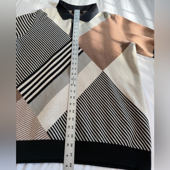 Paul Fredrick Knit Polo Shirt black brown 100% cotton size L - Picture 7 of 10